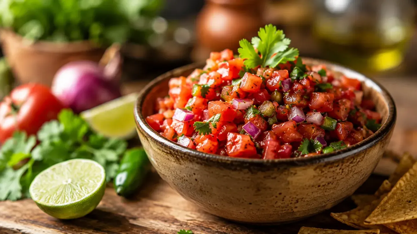 bowl tomato salsa