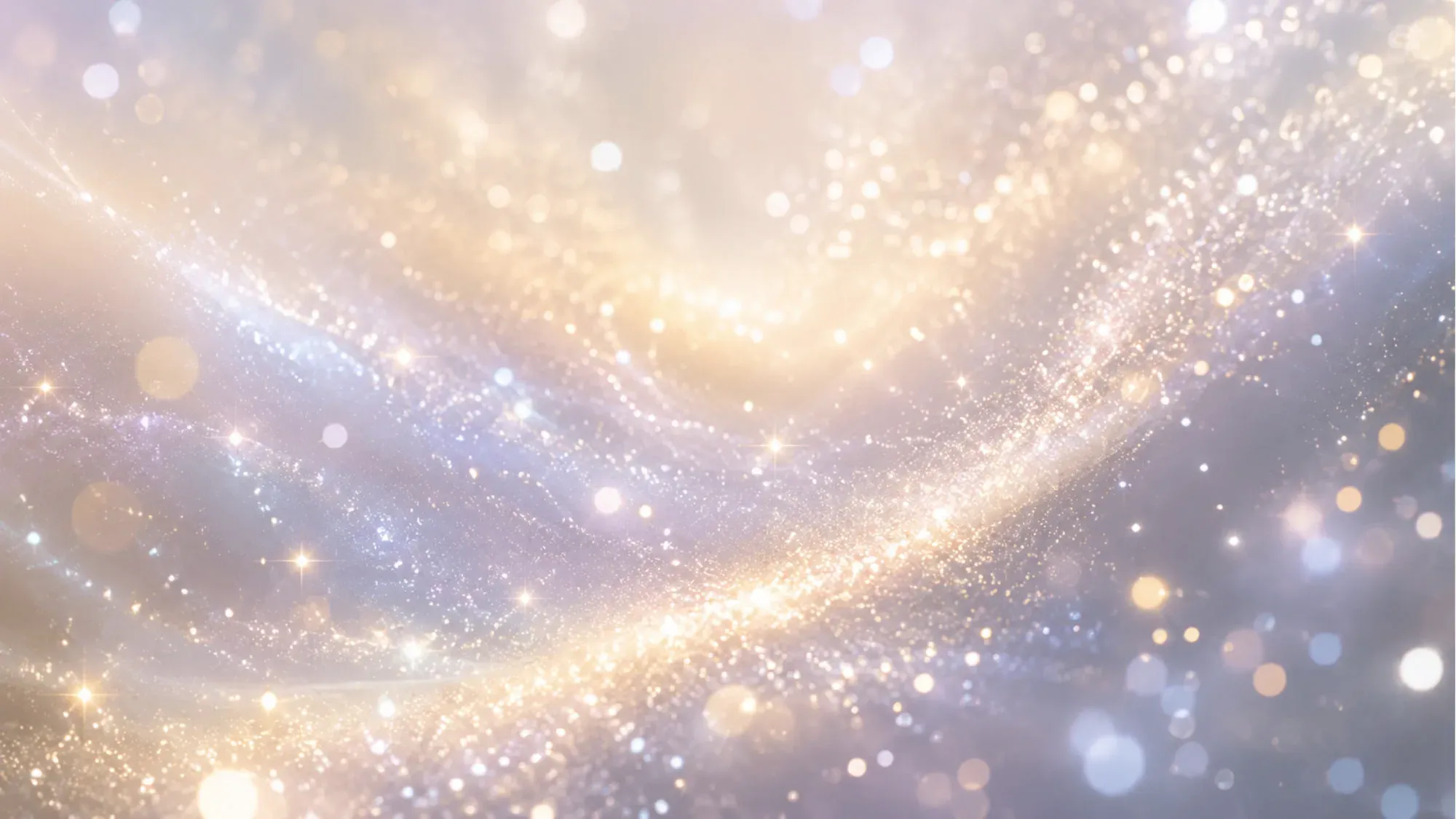 A drift of pale gold and silver light scattered with small stars