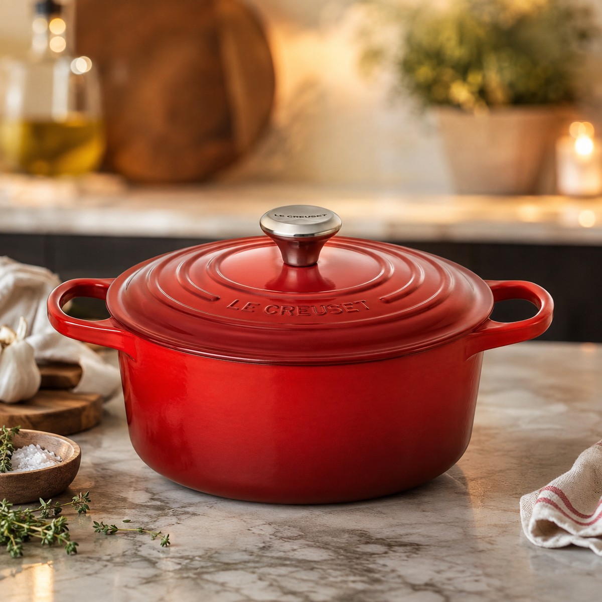Le Creuset Signature Cast Iron Round Casserole, 26 cm
