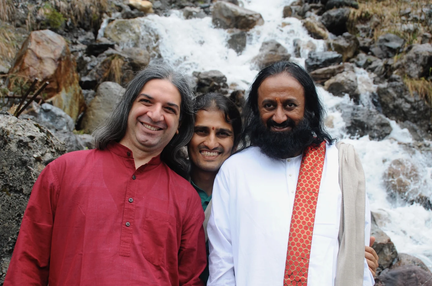 Gurudev at Arosa with Bawa and Dinesh beside Him