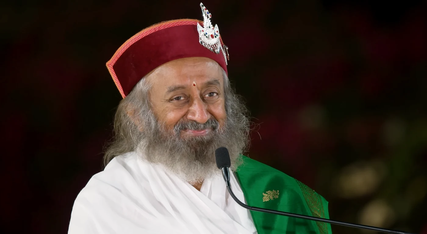 Gurudev Sri Sri Ravi Shankar today, smiling
