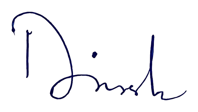 Dinesh's signature