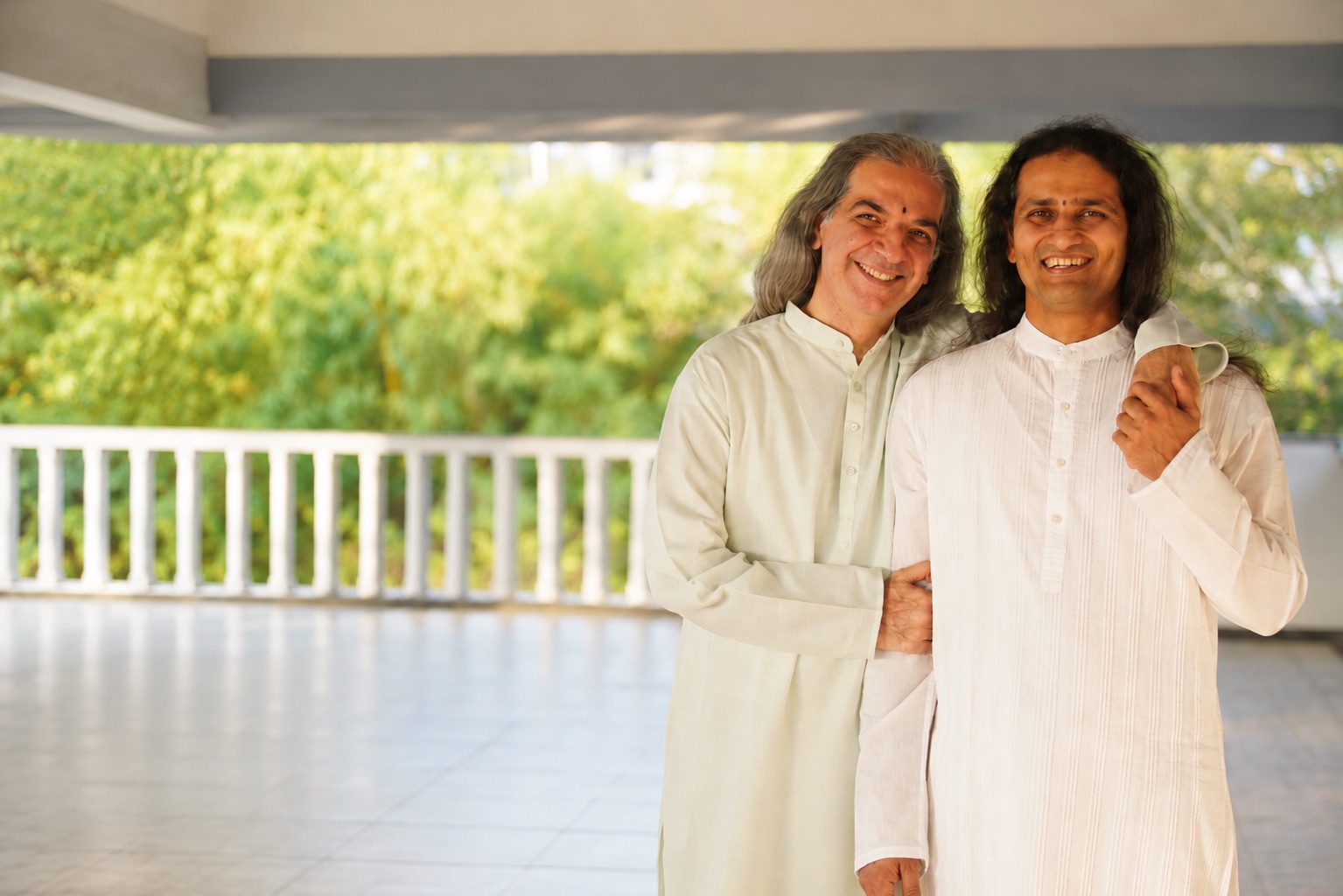 Bawa and Dinesh outdoors