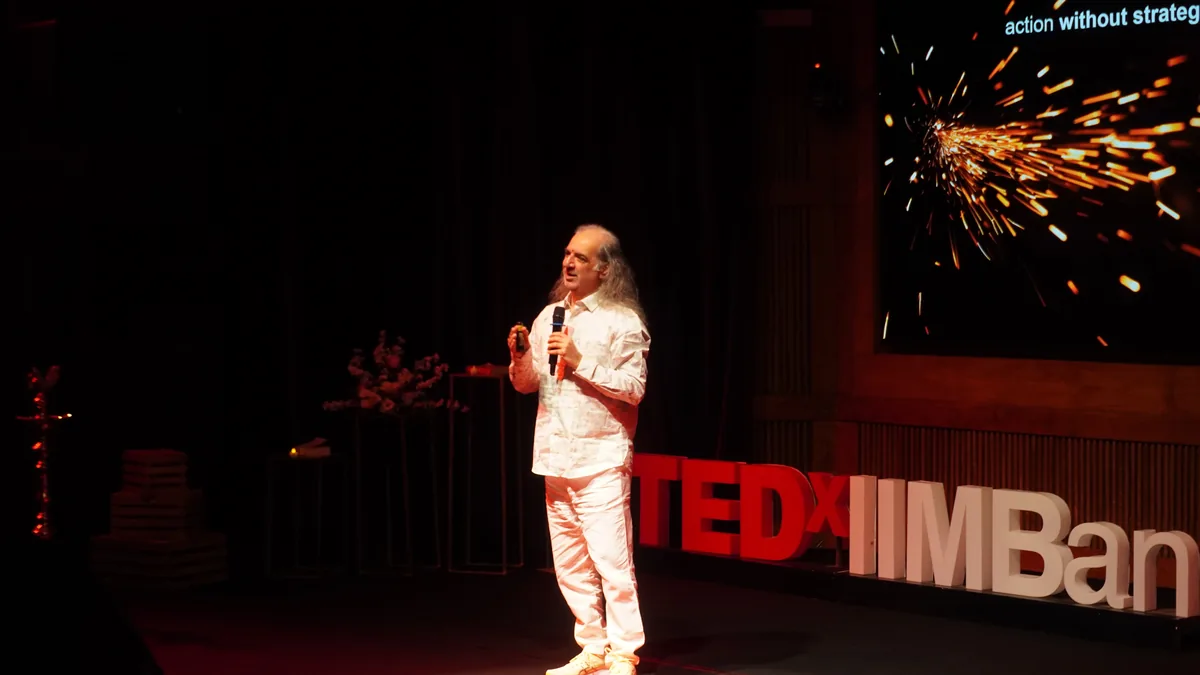 Bawa speaking at TEDx IIM Bangalore