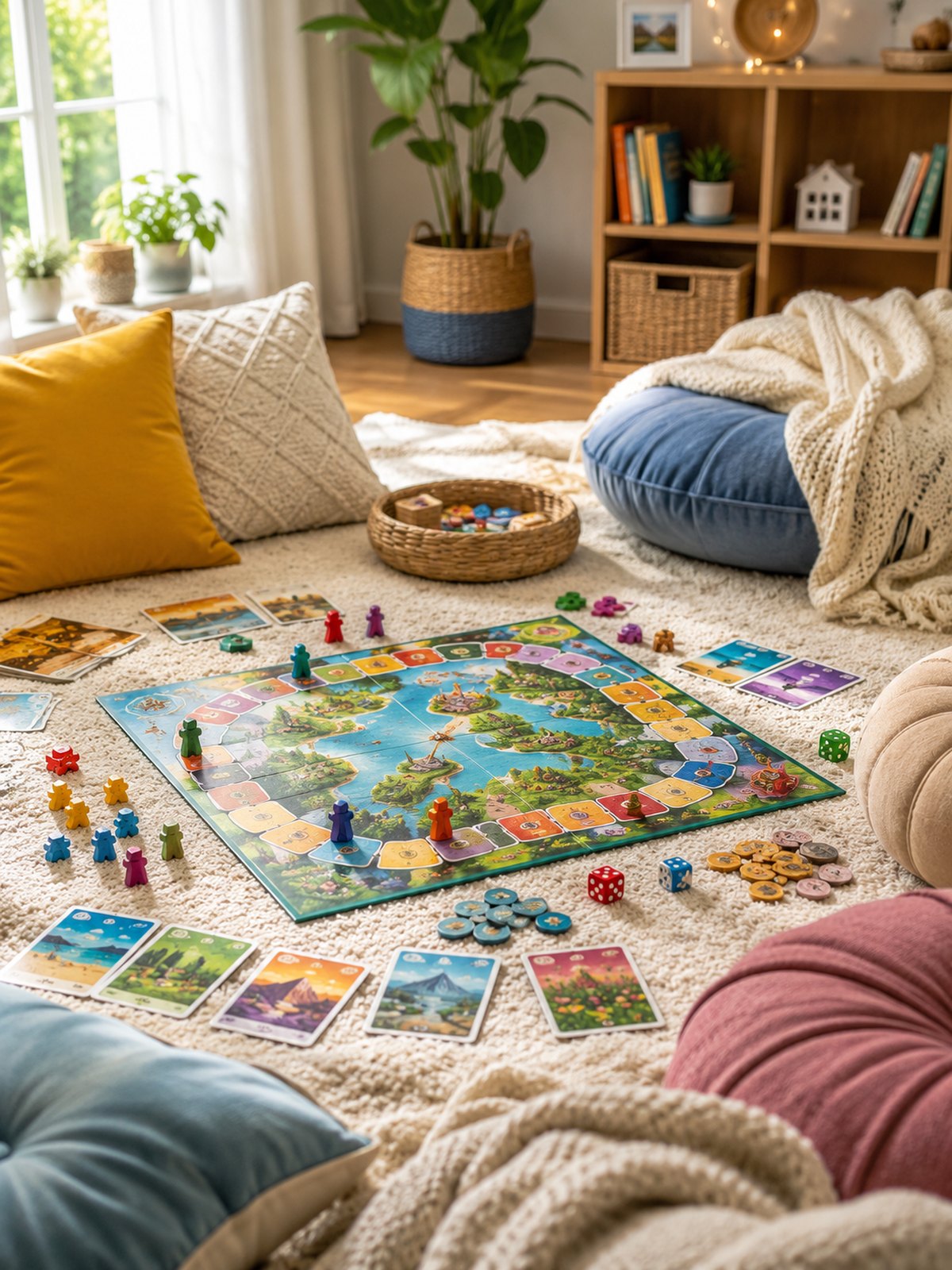 Family — a shelf of the board games we love